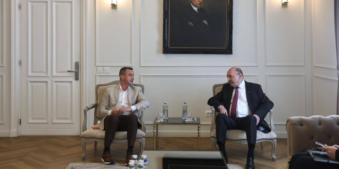 Traian Băsescu, întâlnire cu Alfred Simonis la Consiliul Județean Timiș: discuții despre administrație și politica națională