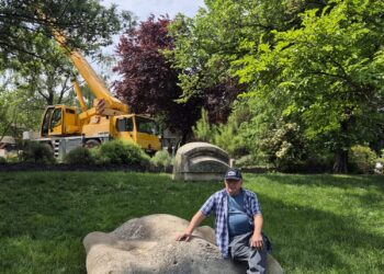 De astăzi, timișorenii care se plimbă pe malul Begăi între Podul Mihai Viteazu și Podul Maria, pot admira două „noi” sculpturi în Parcul Alpinet