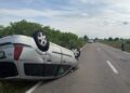 Accident între o mașină și o căruță în Timiș: calul a murit, trei persoane au ajuns la spital