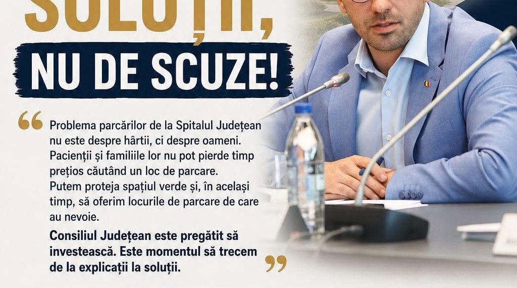 Alexandru Iovescu: „Timișorenii au nevoie de soluții, nu de blocaje administrative”. Apel pentru realizarea unei parcări în zona Spitalului Județean