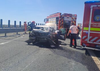 Accident pe autostrada A1, între Arad și Timișoara. Trei persoane au fost rănite