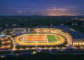 Cel mai mare complex sportiv din România va fi construit la granița dintre Timișoara și Giroc. Au fost prezentate primele imagini