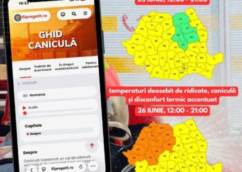 Valul de căldură pune stăpânire pe întreaga țară. Cod galben și portocaliu de caniculă