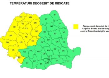 Primul Cod Galben de caniculă din această vară: temperaturile urcă până la 34 de grade în Banat