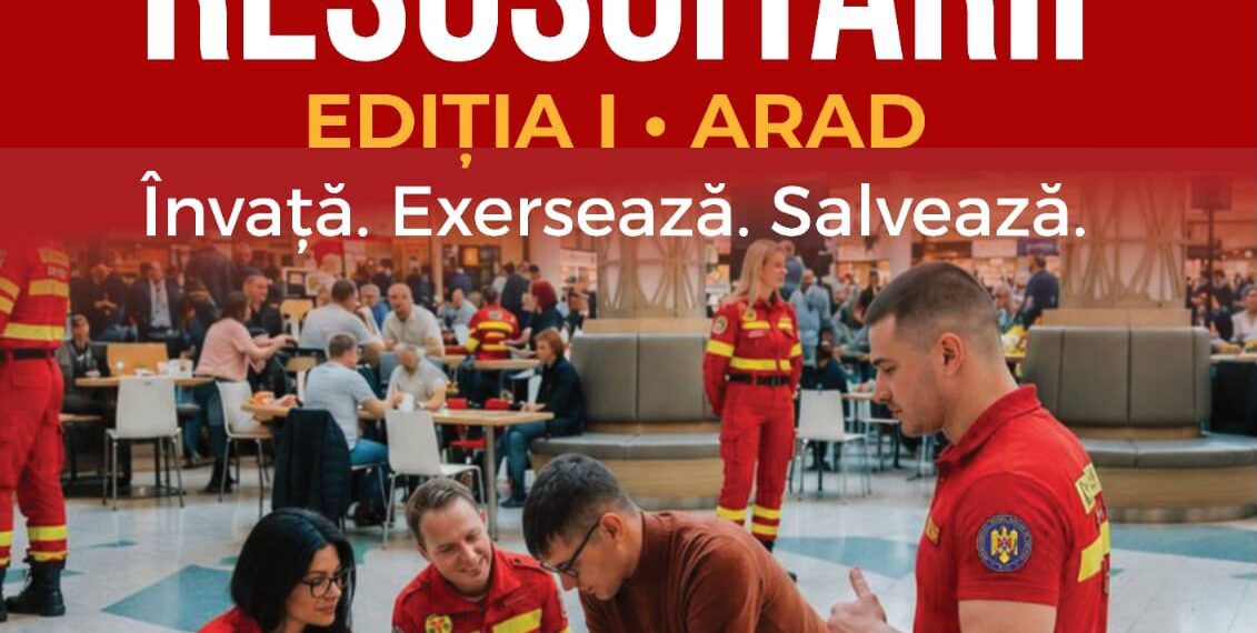 Arădenii sunt invitați să învețe cum pot salva o viață. Prima ediție a Maratonului Resuscitării are loc la AFI Arad
