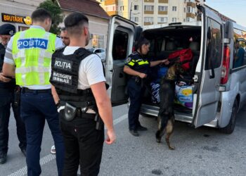 Razie de amploare la Oțelu Roșu: sute de persoane legitimate, zeci de amenzi și controale cu câini antidrog