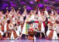 Baletul Național „Joc”, al Republicii Moldova, Ansamblul „Timișul” și actori ai Naționalului timișorean pe scena Teatrului de Vară din Parcul Rozelor
