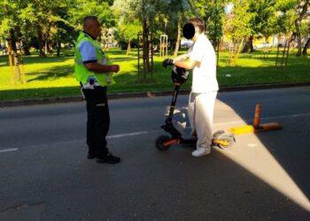 188 de amenzi aplicate bicicliștilor și utilizatorilor de trotinete electrice în Timișoara