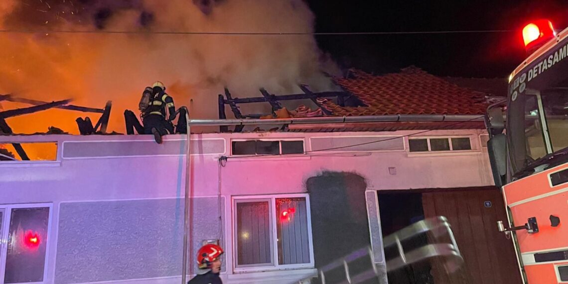 Scurtcircuitul care a distrus trei gospodării: zeci de păsări au pierit în incendiul de la Slatina-Timiș/Video