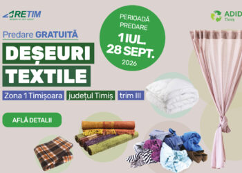 O nouă campanie RETIM și ADID Timiș în 2026: colectarea gratuită a deșeurilor textile în Zona 1 Timișoara