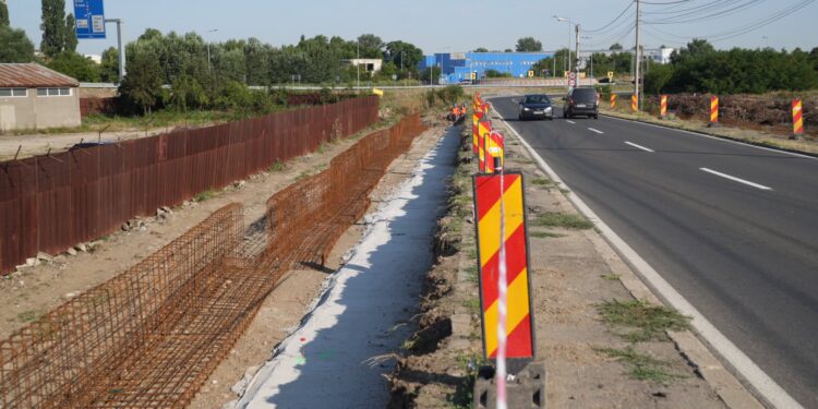 Reconstrucția pasajului Slavici–Polonă intră în etapa de execuție a fundației structurii/Foto