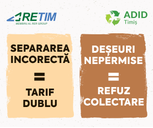 RETIM și ADID Timiș reiau campania de informare „Colectează separat, neapărat! Evită penalizările”