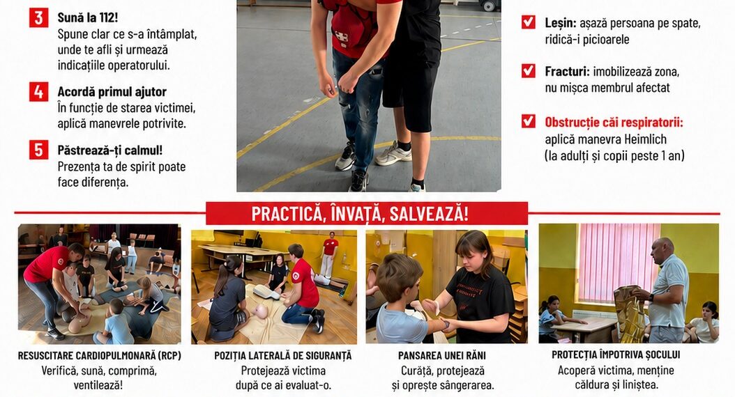 Tinerii din Timiș învață să salveze vieți și să-și descopere rădăcinile. Proiect educațional itinerant în cinci localități din județ