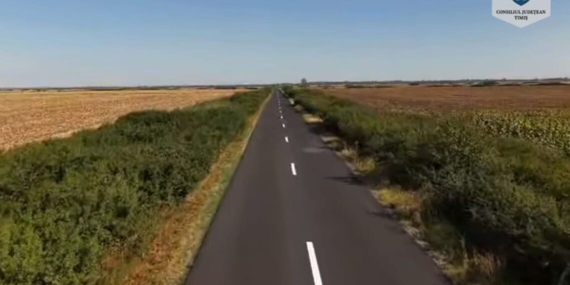 Drumul județean dintre Sânpetru Mare și Igriș, reabilitat de CJT. S-a turnat un nou covor asfaltic pe aproape 9,4 kilometri