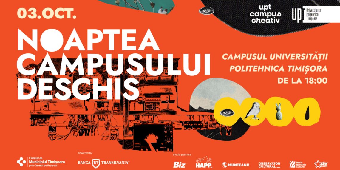 Noaptea Campusului Deschis revine la UPT. O seară în care universitatea devine spațiul de întâlnire al întregii comunități