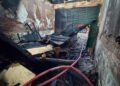 Erou în timpul liber. Un pompier din Lugoj a salvat o femeie dintr-o casă cuprinsă de flăcări