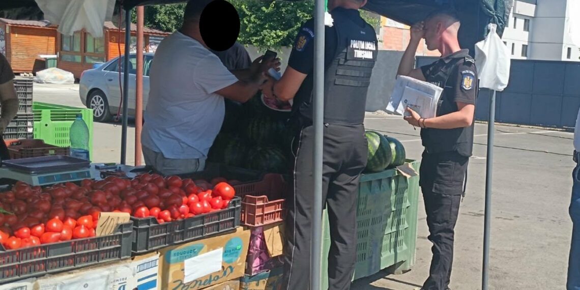 Acțiuni ale polițiștilor locali în piețele agro-alimentare – 1271 sancțiuni, 12 așa-ziși producători scoși din piețe și patru suspecți de modificări ilegale în carnetele de producător