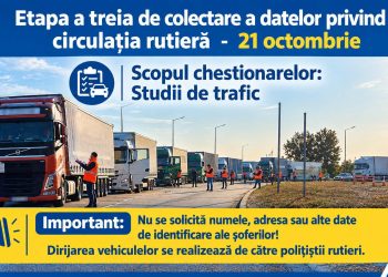 Continua acțiunea de colectare a datelor privind circulația rutieră