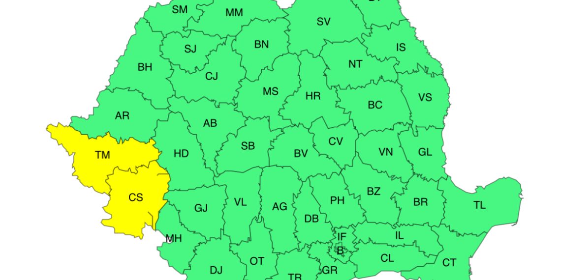 Cod galben de vânt în Timiș și Caraș-Severin. Rafalele pot depăși 80 km/h