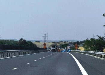 Restricții pe A1, în Timiș, înainte de Margina. O bandă și banda de urgență, închise pentru lucrări
