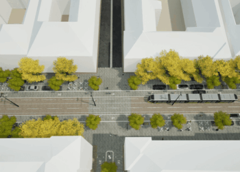 Zona Proclamația de la Timișoara se transformă: piatră naturală în loc de asfalt, mai mult spațiu pentru pietoni și aproape 100 de arbori noi